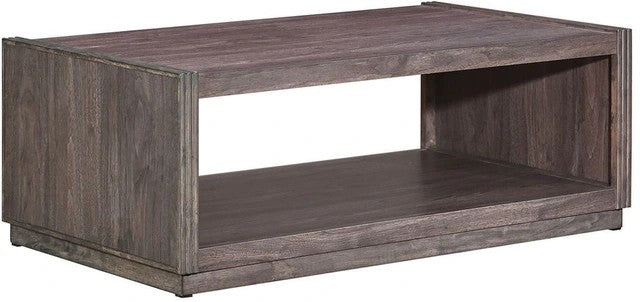 Liberty Furniture Dark Brown Wood Open Shelf Cocktail Table