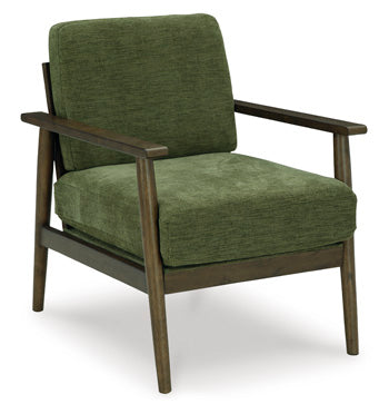 Ashley Furniture Bixler Olive Green Wood Arm Chair
