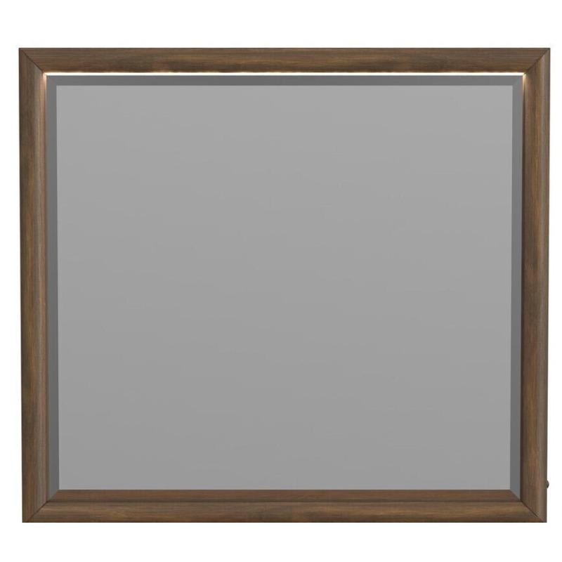 Elements International B167 Brisbane Brown Walnut LED Lighted Mirror
