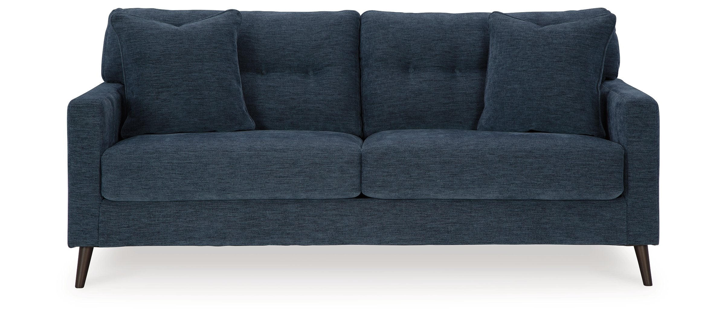 Ashley Bixler Mid-Century Modern Tufted Sofa, Green/Blue