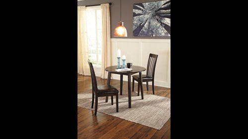Ashley Furniture Hammis Dark Brown Drop Leaf Dining Table