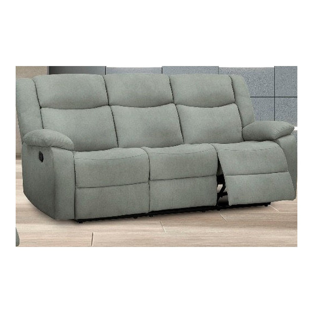 Lifestyle Furniture Cosmo Gray Fabric Manual Reclining Sofa