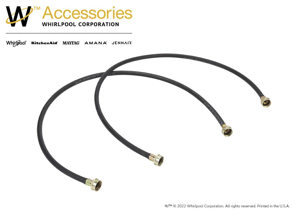 Whirlpool Washer Hoses Pair - Black