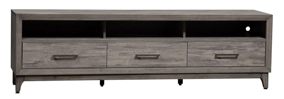 Liberty Furniture Gray Wood TV Console with Storage