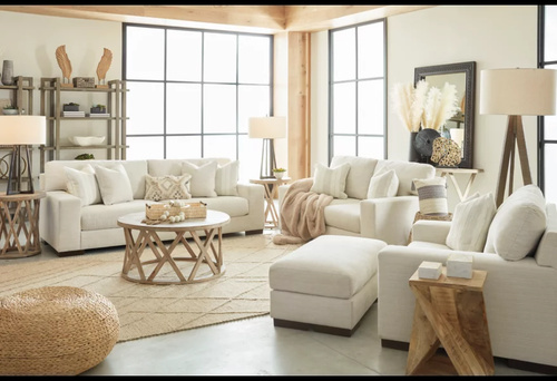Ashley Maggie Cream Fabric Sofa