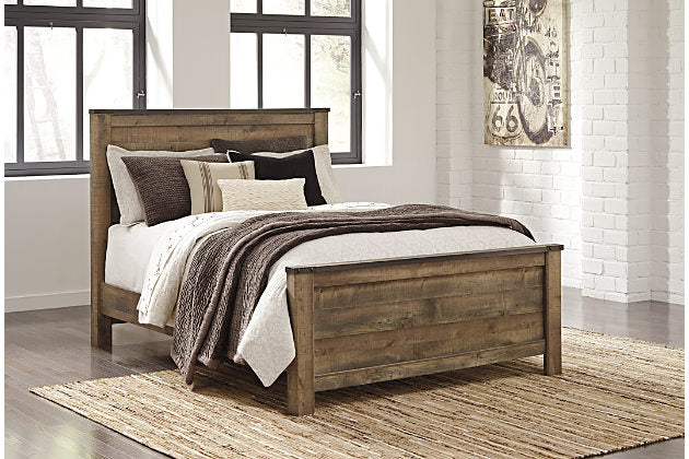 Ashley Trinell Distressed Brown Full Panel Bed