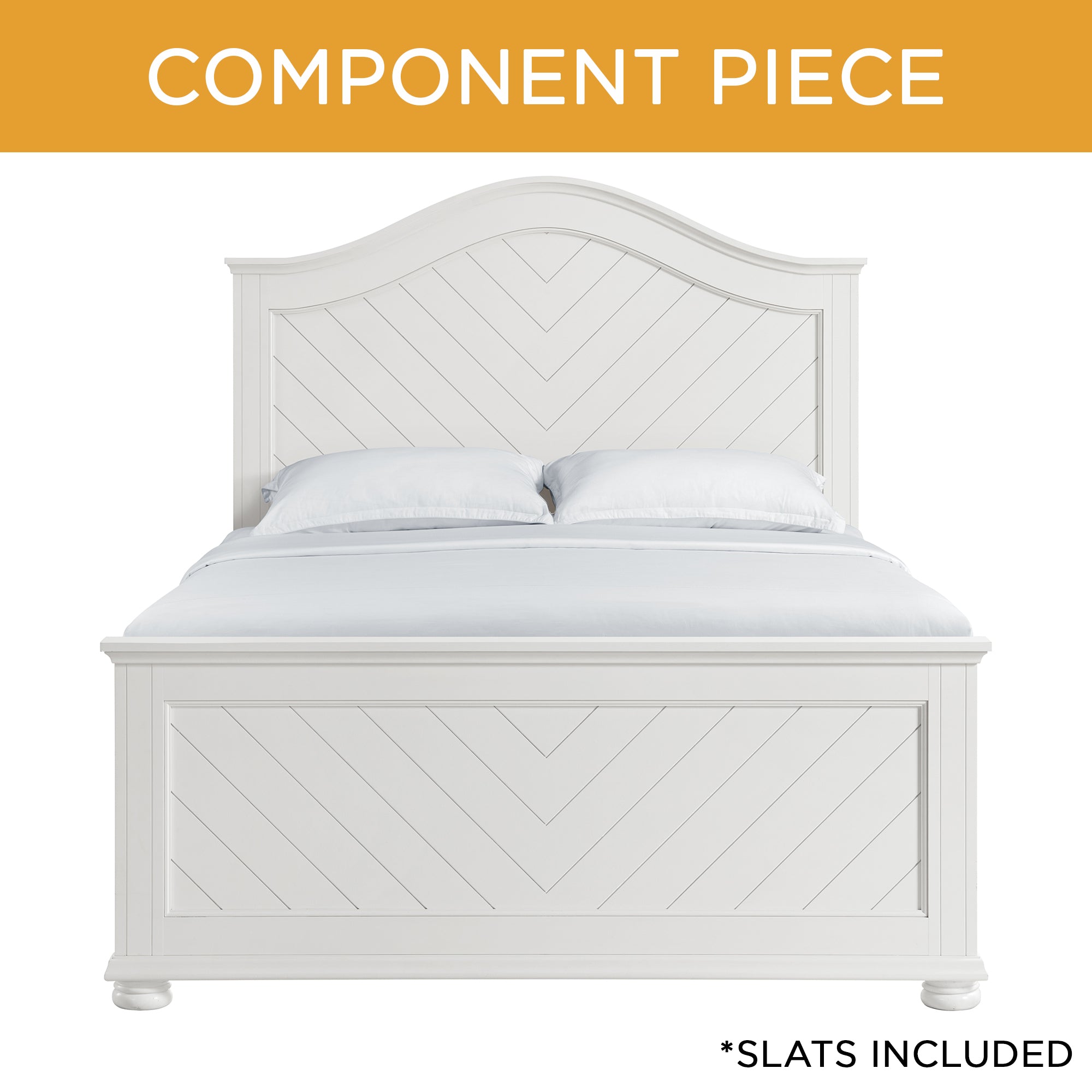 Elements International Kona White full bed