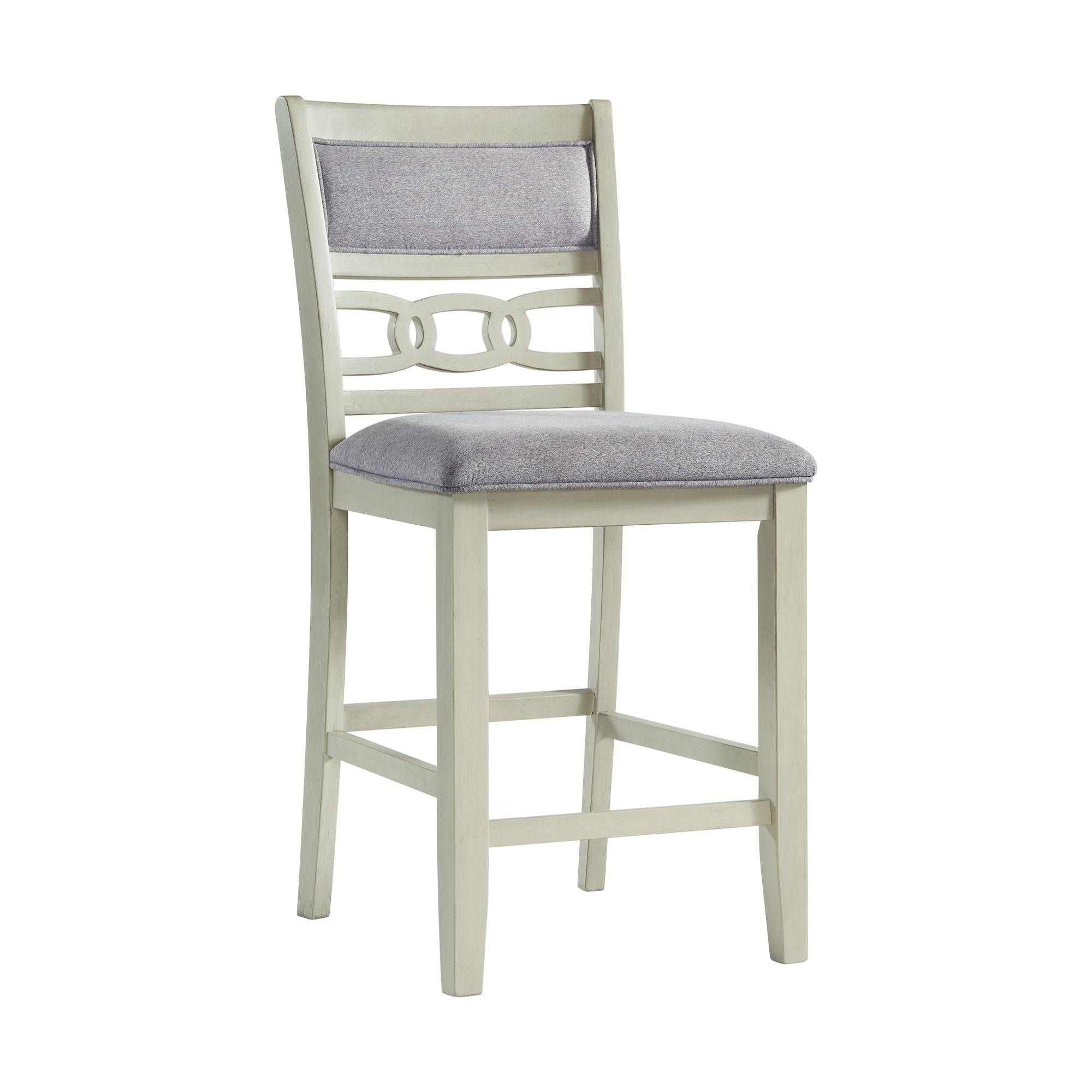 Elements International Amherst White counter height stool