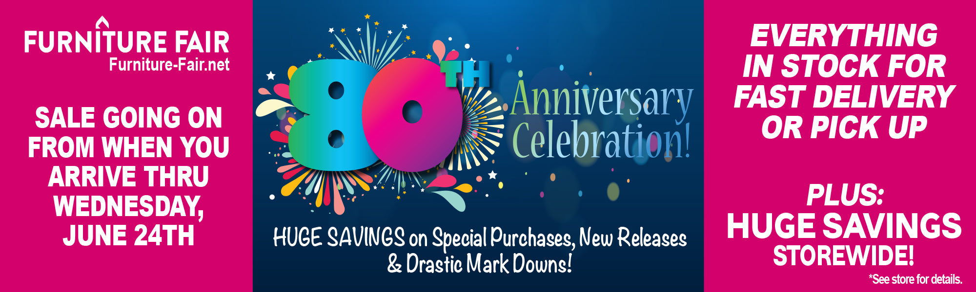 Furniture Fair 80th Anniversary Sale