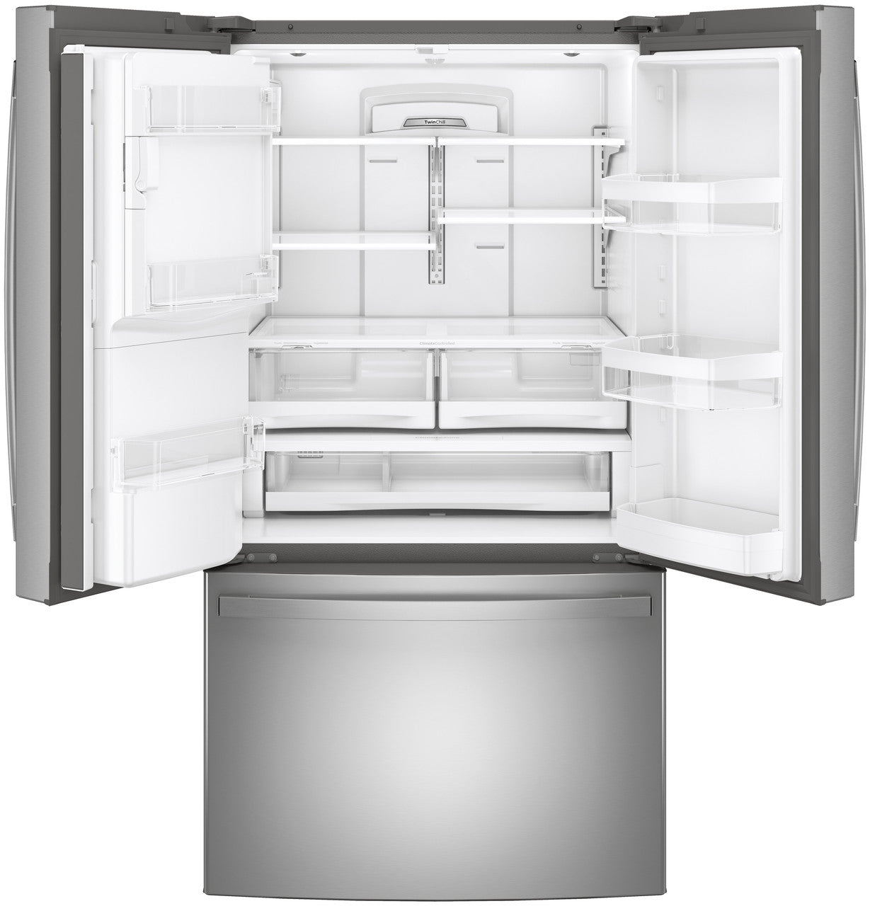 GE Appliances GFE28GYN FS French Door Refrigerator - Stainless Steel — image 2