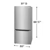 GE Appliances 20 Cu. Ft. Bottom Freezer Refrigerator - Stainless Steel