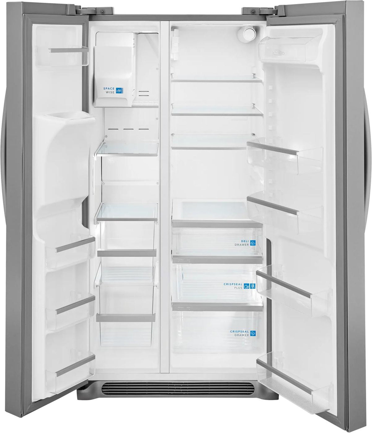 Frigidaire Gallery GRSS2652AF side-by-side refrigerator, open interior view
