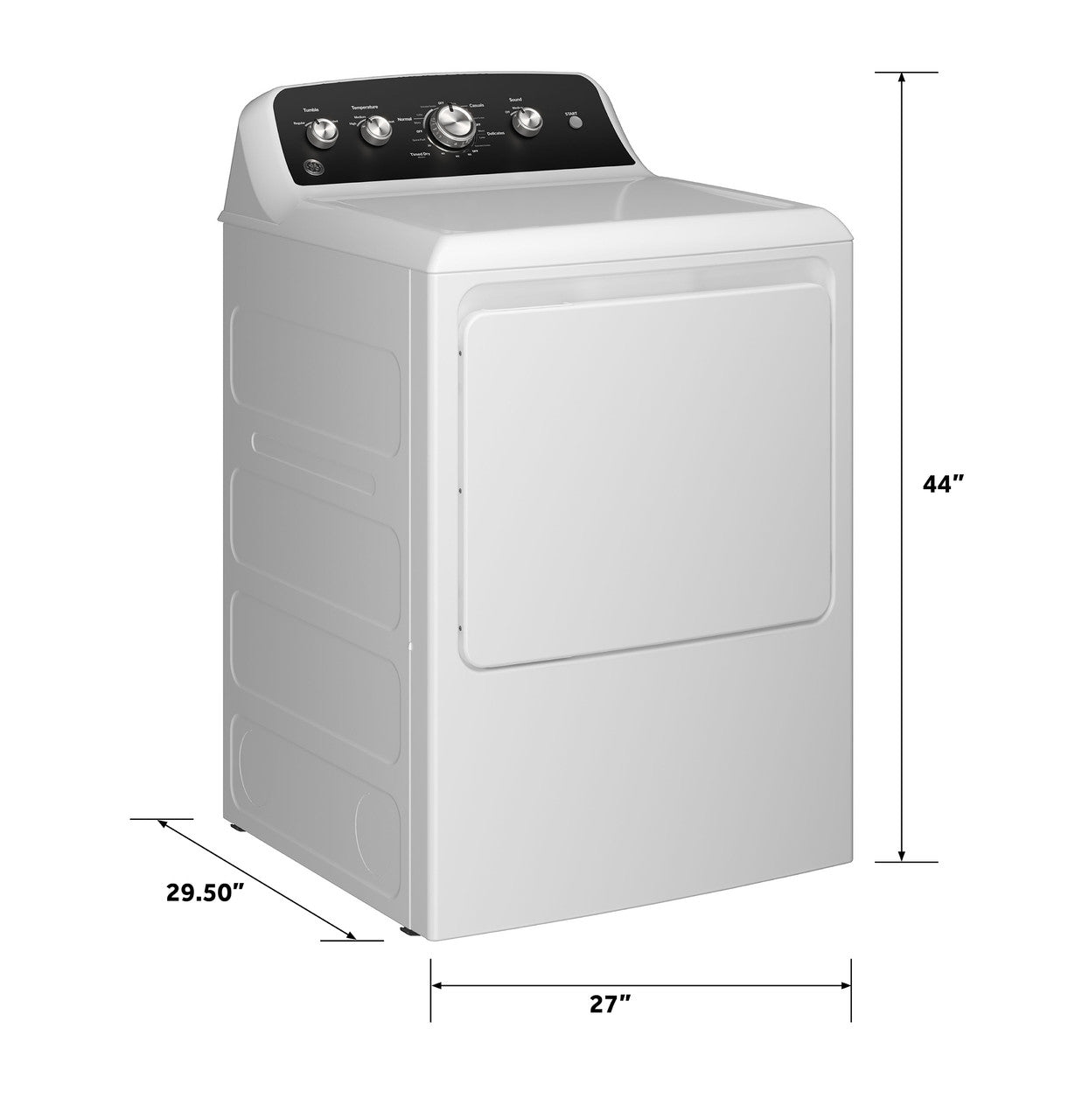 GE Appliances GTD48EASWWB Electric Dryer - White — image 4