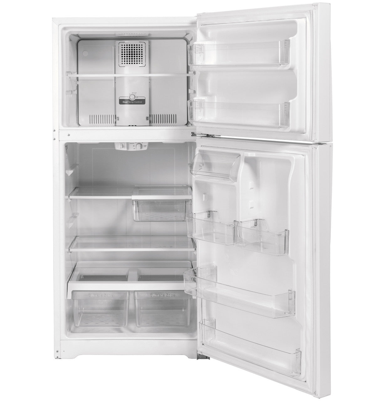 GE Appliances 22 Cu. Ft. Top-Freezer Refrigerator - White — image 2