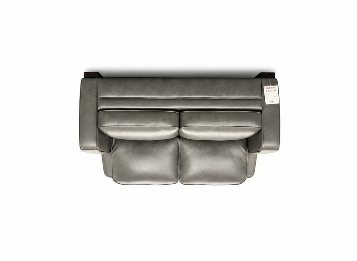 Simon Li J701 Sofa & Loveseat - Charcoal Leather