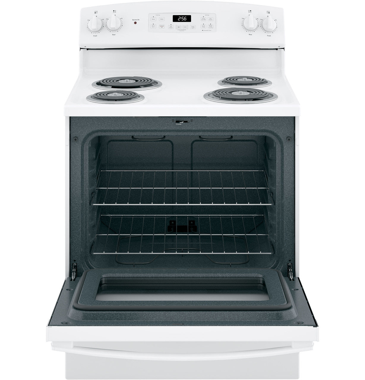 GE Appliances JB256DMWW 30" 4-Burner Coil Top Electric Range - White
