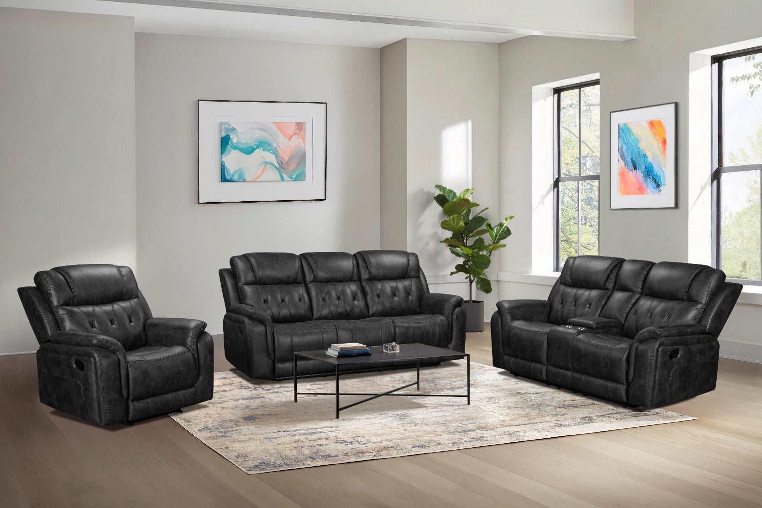 Lifestyle Furniture Cowboy Grey Recliner