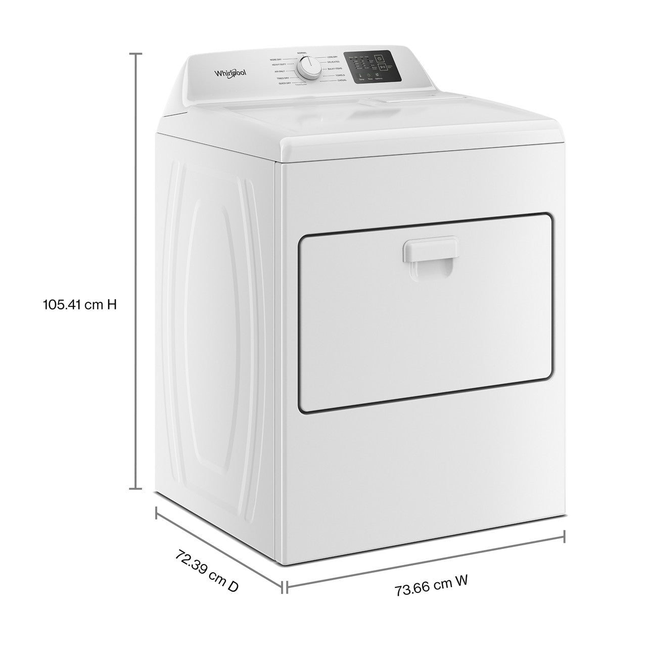 Whirlpool 7.0 Cu. Ft. Electric Dryer (WED4107SW) - White