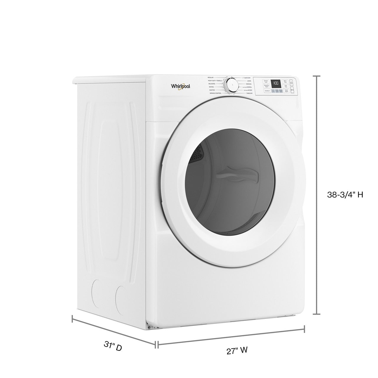 Whirlpool 7.4 Cu. Ft. Front Load Electric Dryer - White — image 2