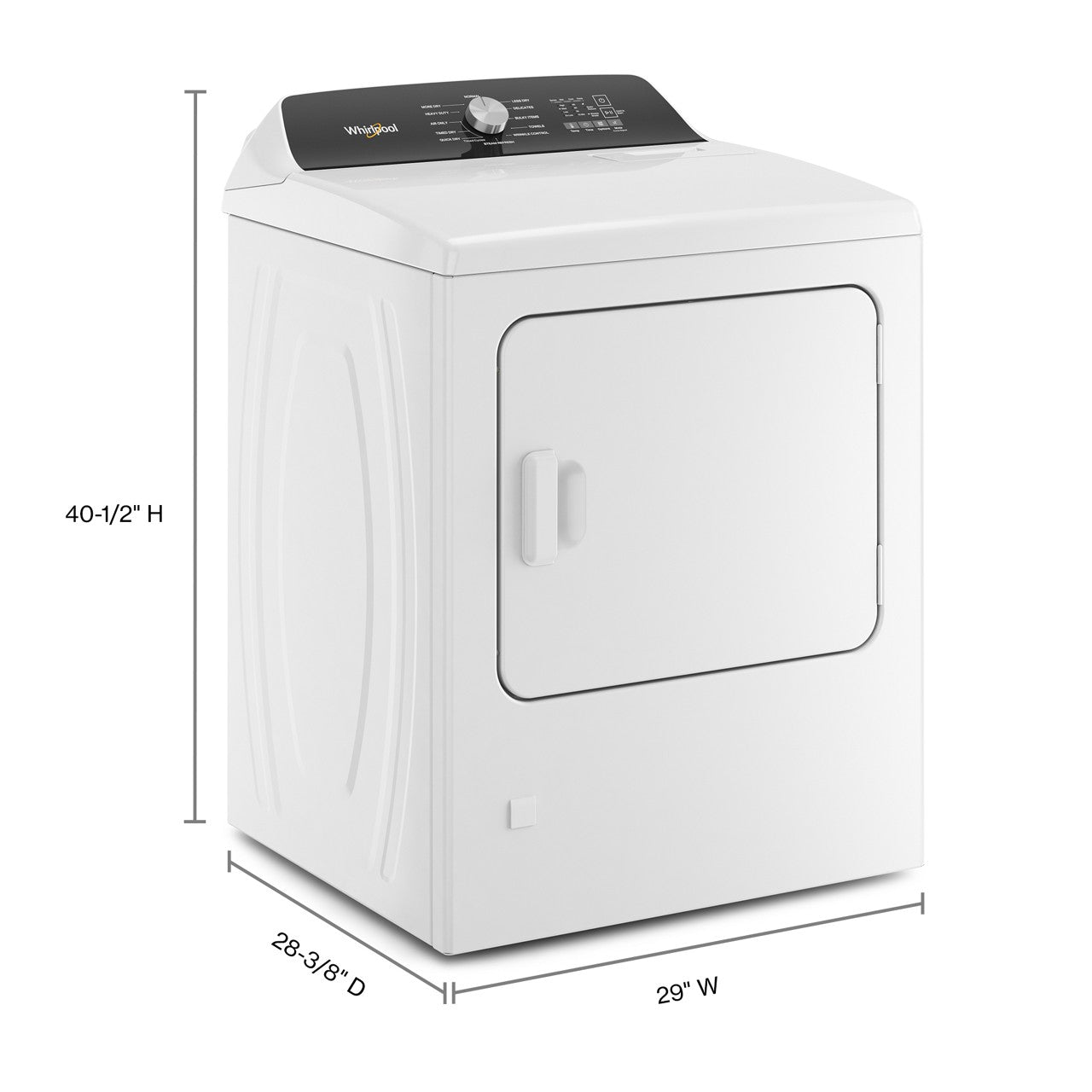 Whirlpool 7.0 Cu. Ft. Electric Dryer (WED5050LW) - White — image 2