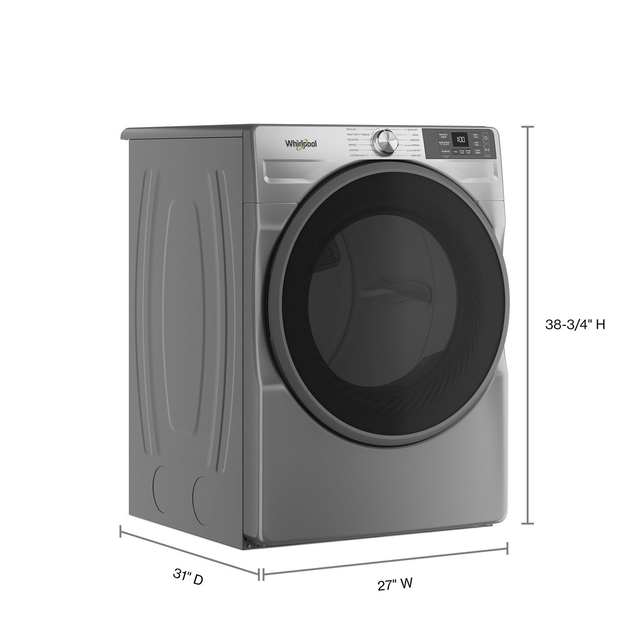 Whirlpool 7.4 Cu. Ft. Front Load Electric Dryer - Titanium — image 2