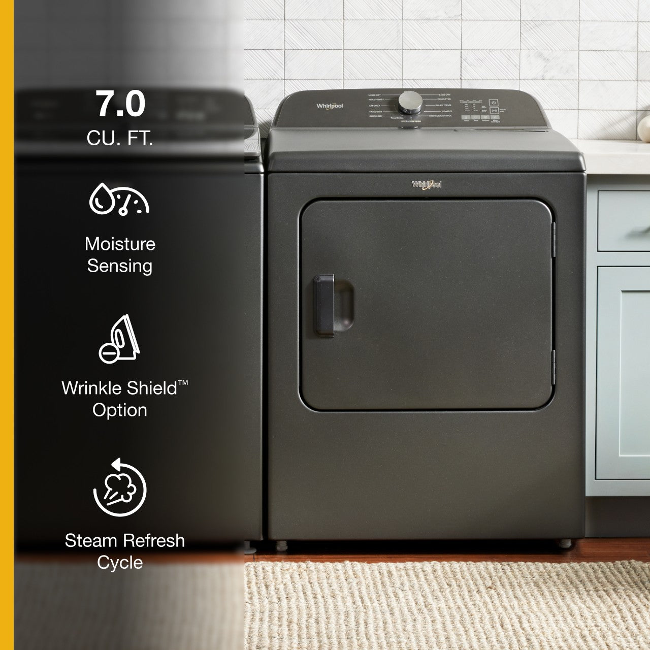 Whirlpool 7.0 Cu. Ft. Electric Dryer - Black