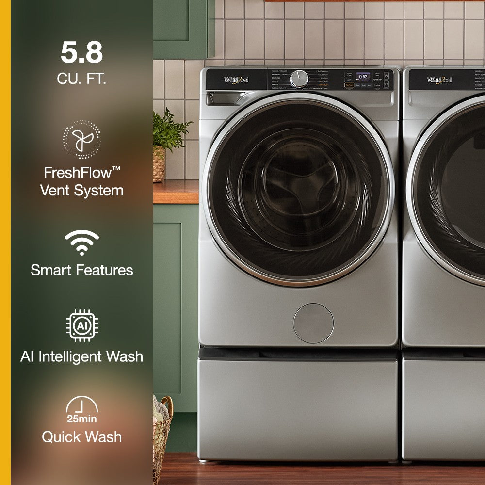 Whirlpool 5.8 Cu. Ft. Front Load Washer - Metallic Slate