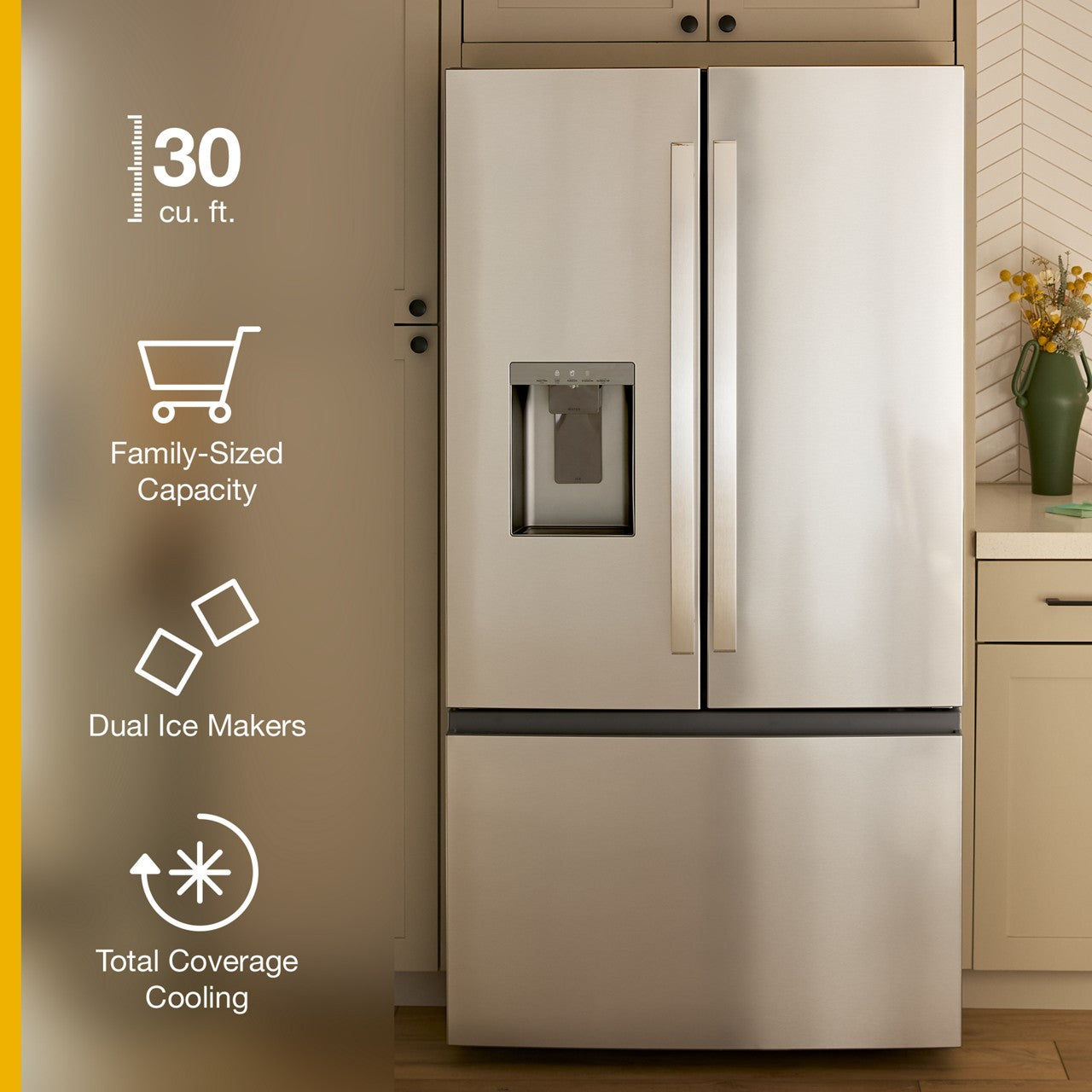 Whirlpool 30 Cu. Ft. French Door Refrigerator (WRFF3736SZ) - Stainless Steel — image 3