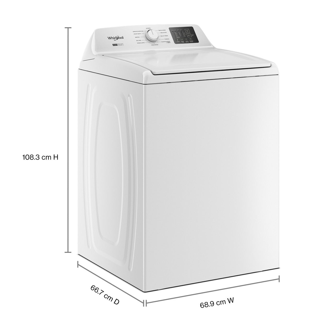 Whirlpool 4.3 Cu. Ft. Flexible Capacity Top Load Washer - White — image 5