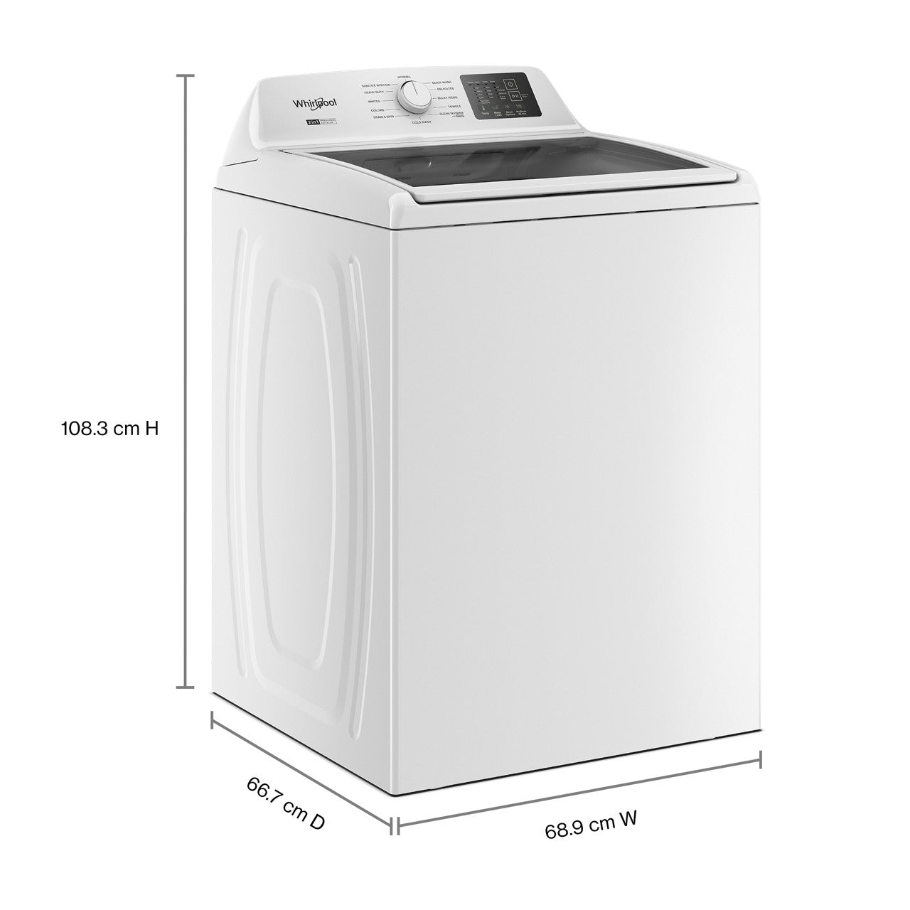 Whirlpool 4.3 Cu. Ft. Top Load Washer - White — image 2