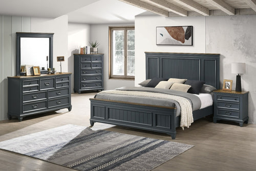 Lifestyle Furniture C8309G Rustic Dark Gray 3-Drawer Nightstand