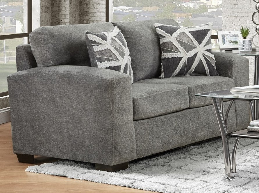Affordable Furniture Posh Grey Modern Loveseat