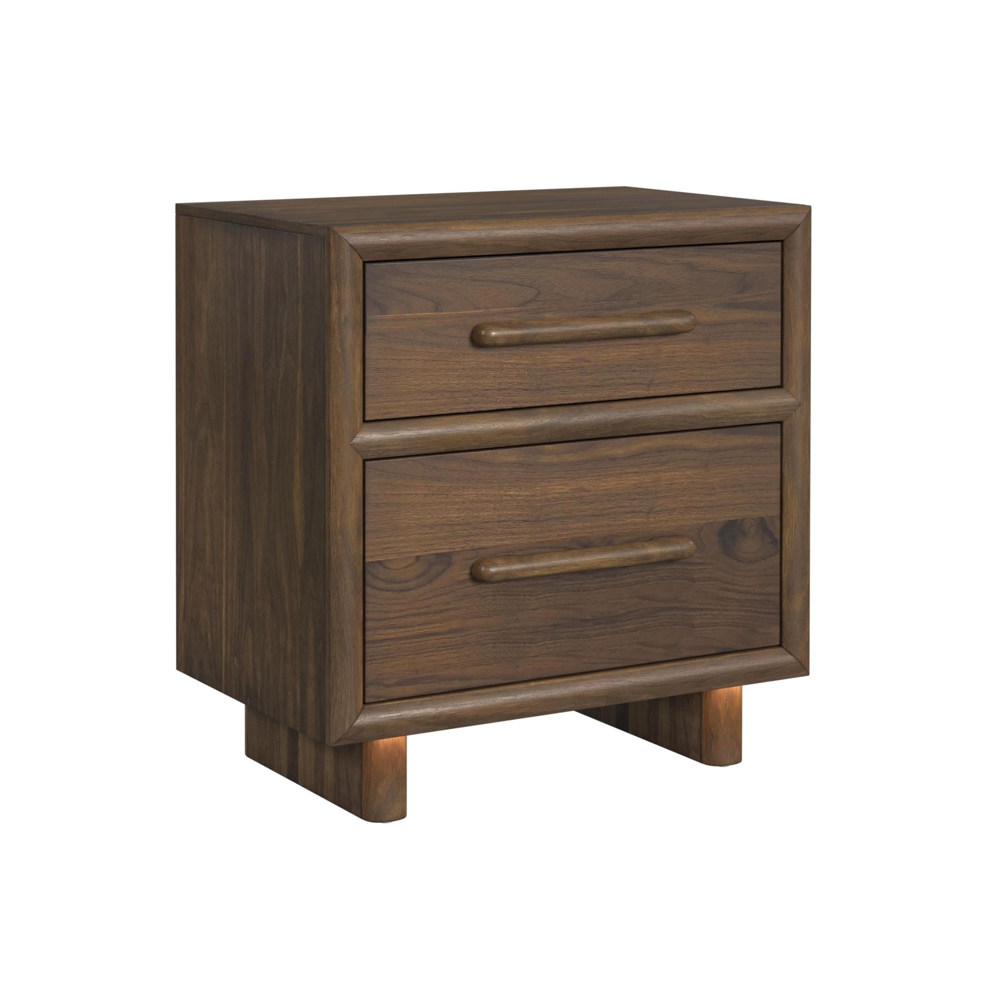 Elements International B167 Brisbane Brown Dark Brown LED Nightstand