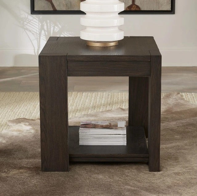Liberty Furniture Espresso Wood End Table with Shelf — image 4