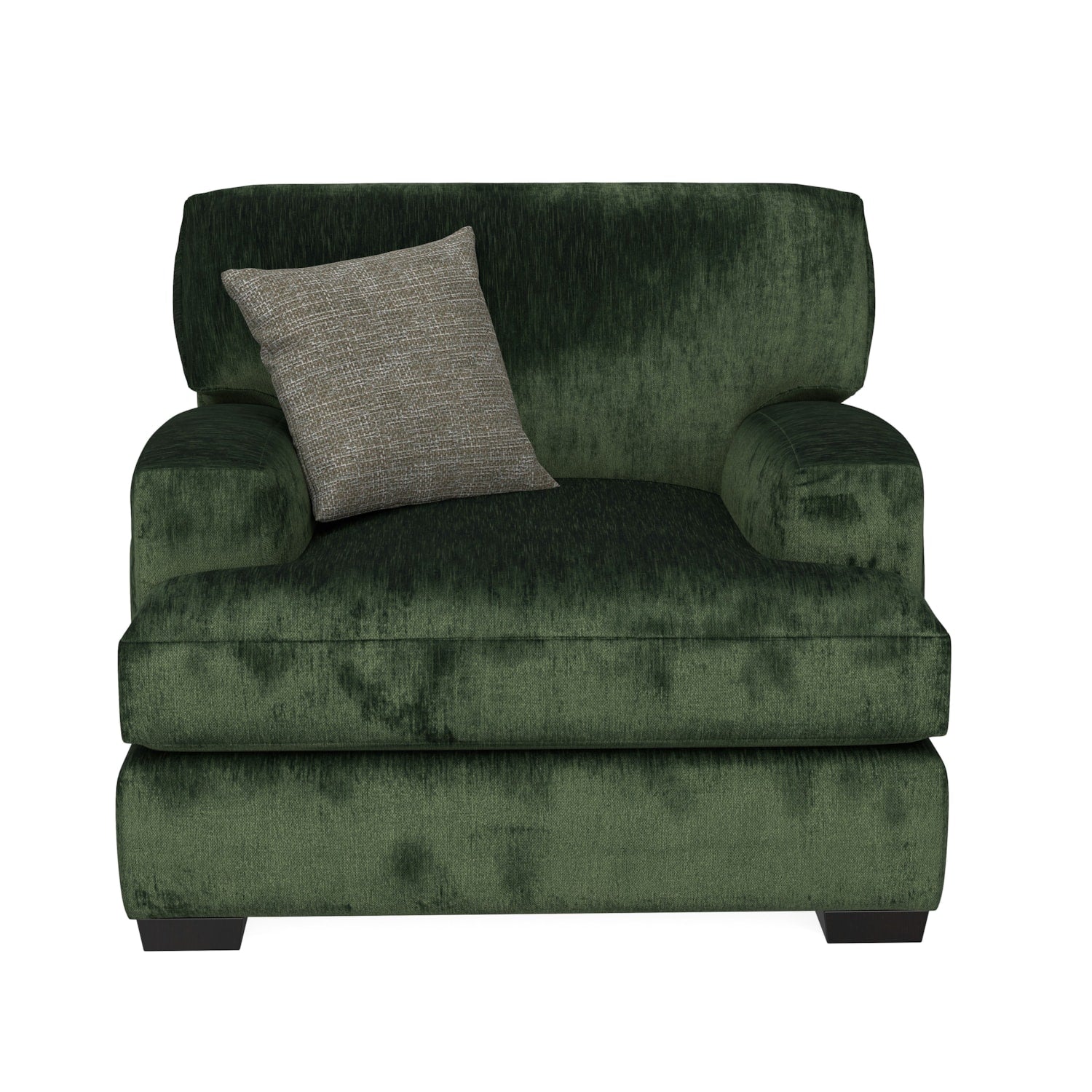 Corinthian Luscious Pine Emerald Green Velvet Accent Chair