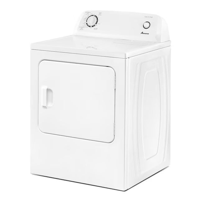 Amana 6.5 cu ft Electric Dryer with Easy-to-Use Controls - White