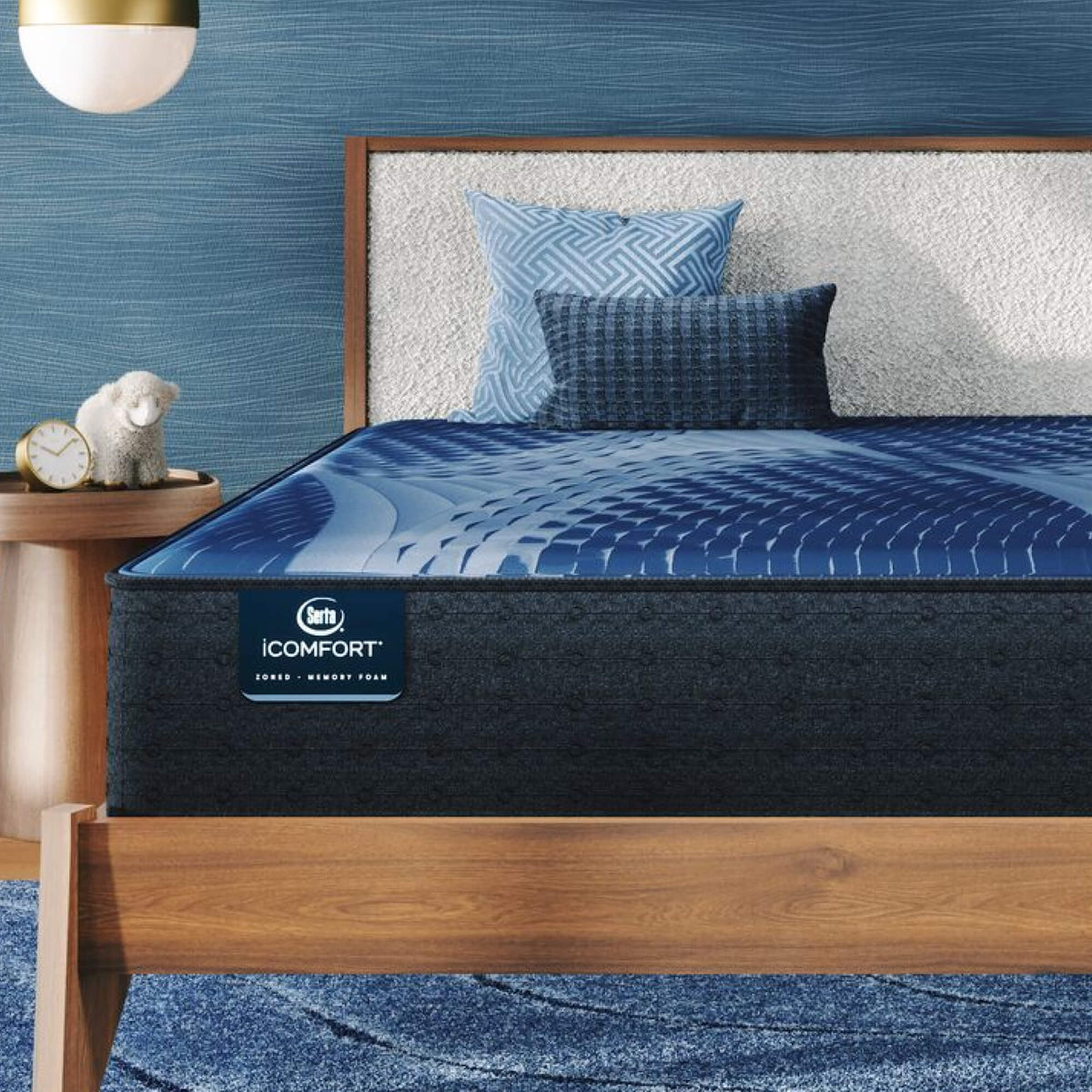 Serta iComfort Aspire 14-Inch Medium Queen Mattress in a bedroom setting