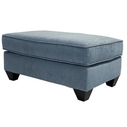 Albany Clearview Blue Textured Fabric Ottoman