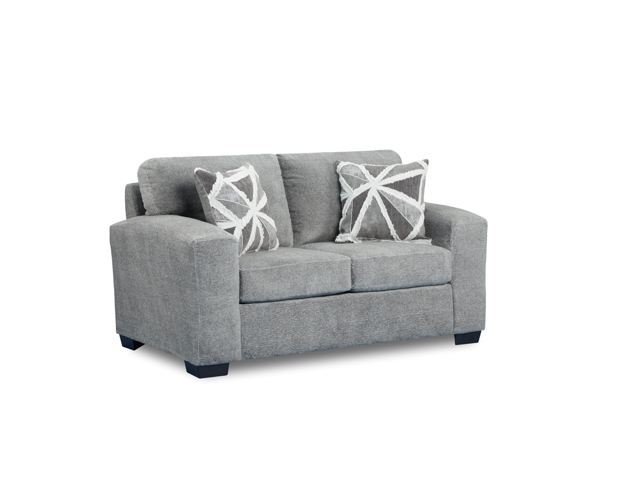 Affordable Posh Grey Modern Loveseat