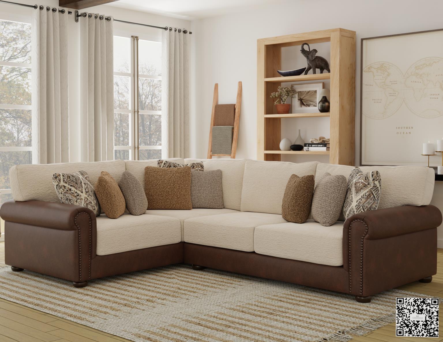 Corinthian Rainier Chapman Latte Cocktail Ottoman