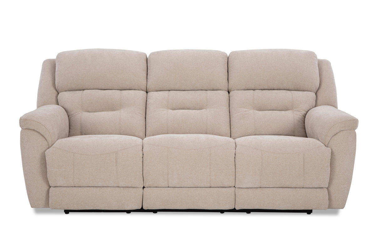 HomeStretch 239-36-17 Stone power reclining sofa, standalone front view