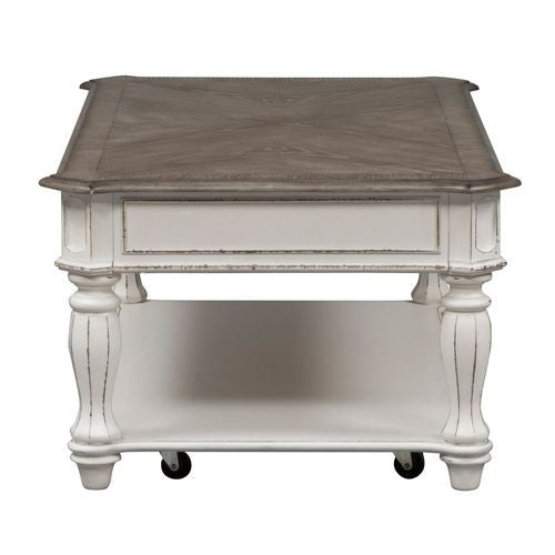 Liberty Furniture 244-OT1010 White and Brown Rectangular Cocktail Table — image 2