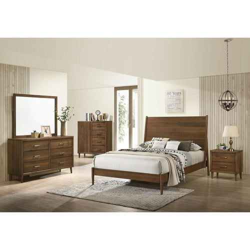 Elements International Malibu Walnut Finish Vertical Dresser Mirror
