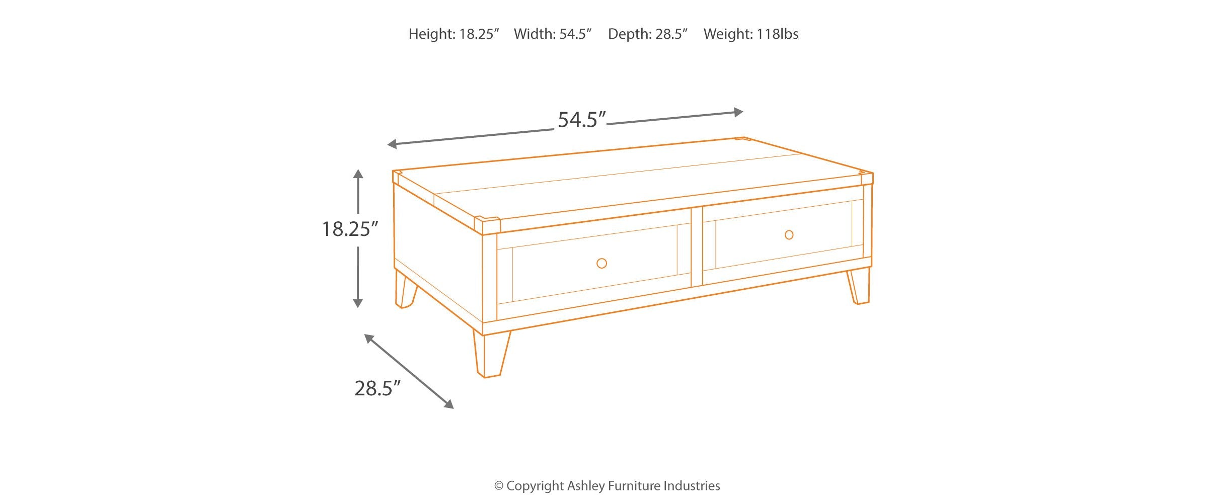 Todoe Coffee Table with Lift Top