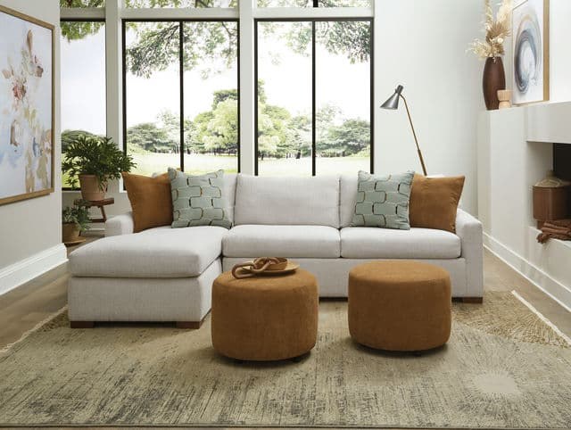OVER Winter Sleeper Chaise Sectional - Light Gray Fabric