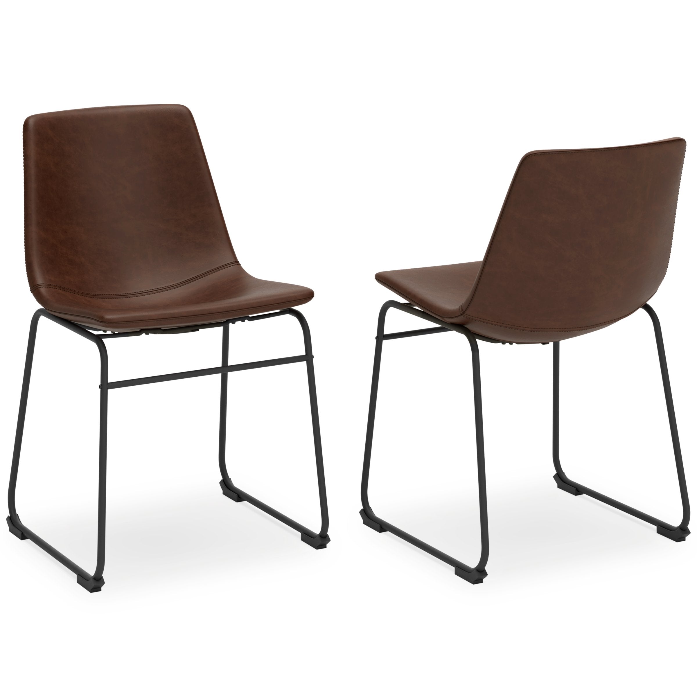 Ashley Centiar Brown Faux Leather & Black Dining Chair