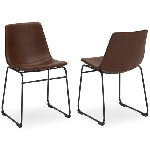 Ashley Centiar Brown Faux Leather & Black Dining Chair