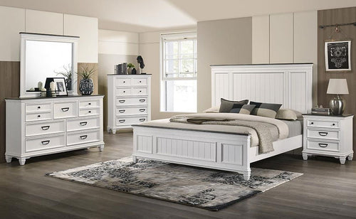 Lifestyle Furniture C8309A White & Black Top Dresser Mirror