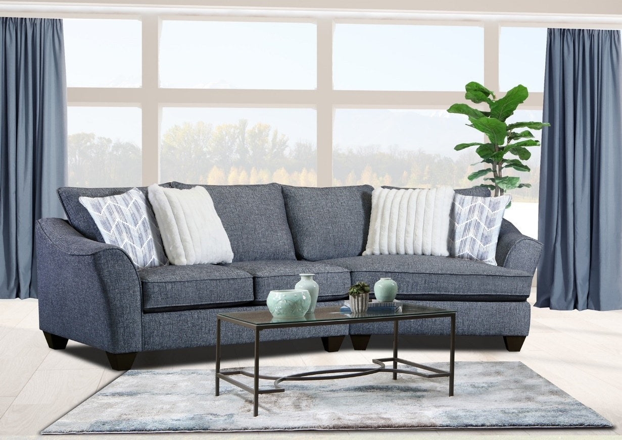 American Furniture 6401 Cuddler Navy Blue 4-Piece Sectional Set
