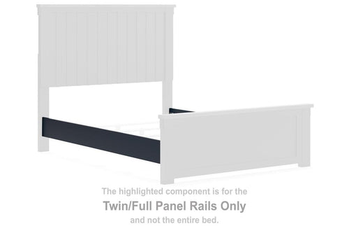 Ashley Landocken Navy Blue & Brown Twin/Full Bed Rails